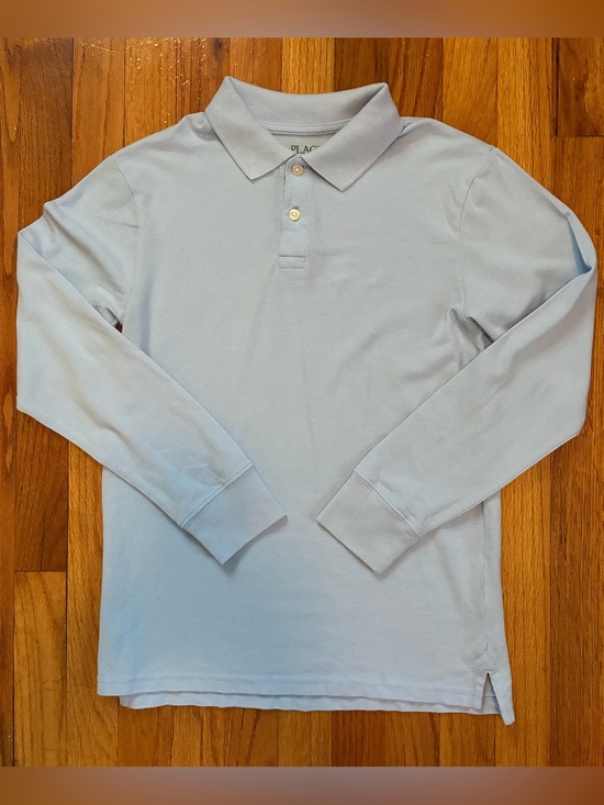 Place Other - Place Light Blue Long Sleeve Collared Polo Shirt School Uniform Size L 10/12